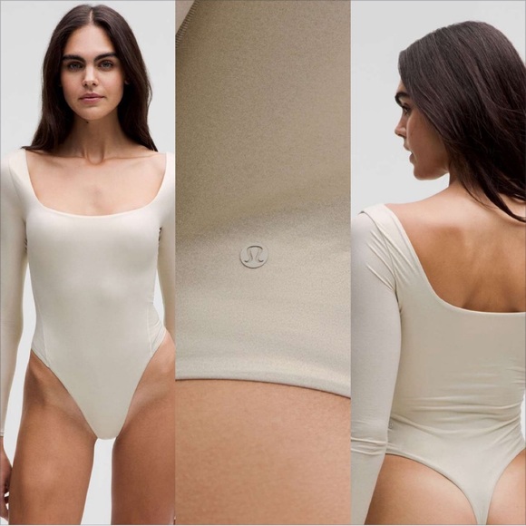 lululemon athletica Tops - Lululemon Wundermost Ultra-Soft Nulu Square-Neck Long-Sleeve Bodysuit *Shine